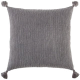 Gray Solid Tonal Abstract Stripe Throw Pillow - Homeroots