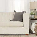 Gray Solid Tonal Abstract Stripe Throw Pillow - Homeroots - Flyclothing LLC