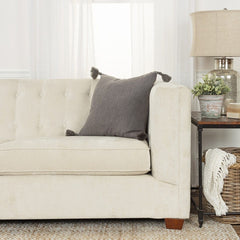 Gray Solid Tonal Abstract Stripe Throw Pillow - Homeroots