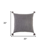 Gray Solid Tonal Abstract Stripe Throw Pillow - Homeroots - Flyclothing LLC