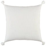 20" White Tonal Abstract Stripe Throw Pillow - Homeroots - Flyclothing LLC