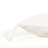 20" White Tonal Abstract Stripe Throw Pillow - Homeroots - Flyclothing LLC