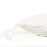 20" White Tonal Abstract Stripe Throw Pillow - Homeroots