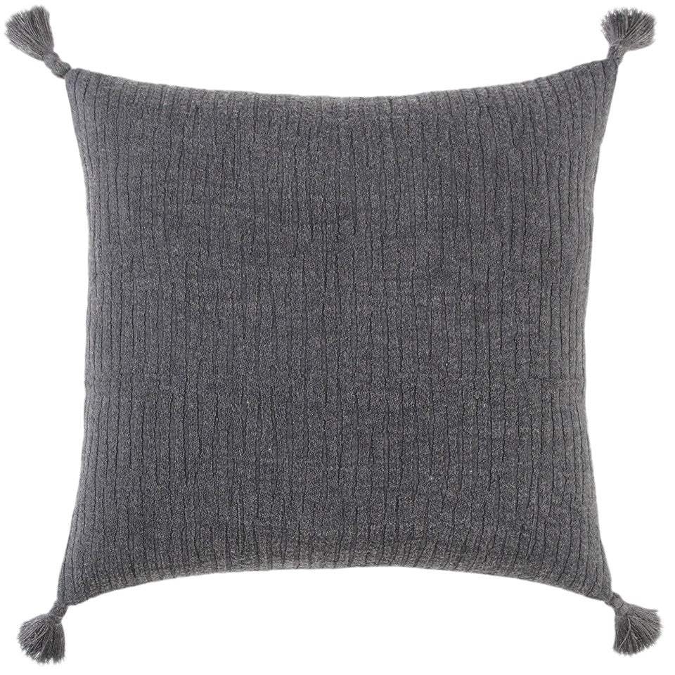 Black Solid Tonal Abstract Stripe Throw Pillow - Homeroots - Flyclothing LLC
