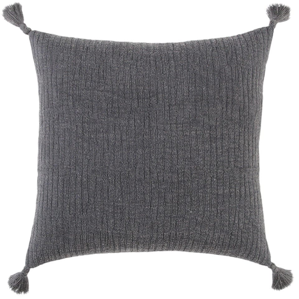Black Solid Tonal Abstract Stripe Throw Pillow - Homeroots