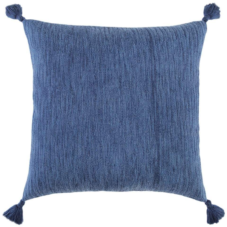 Navy Solid Tonal Abstract Stripe Throw Pillow - Homeroots - Flyclothing LLC
