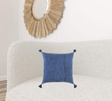 Navy Solid Tonal Abstract Stripe Throw Pillow - Homeroots - Flyclothing LLC