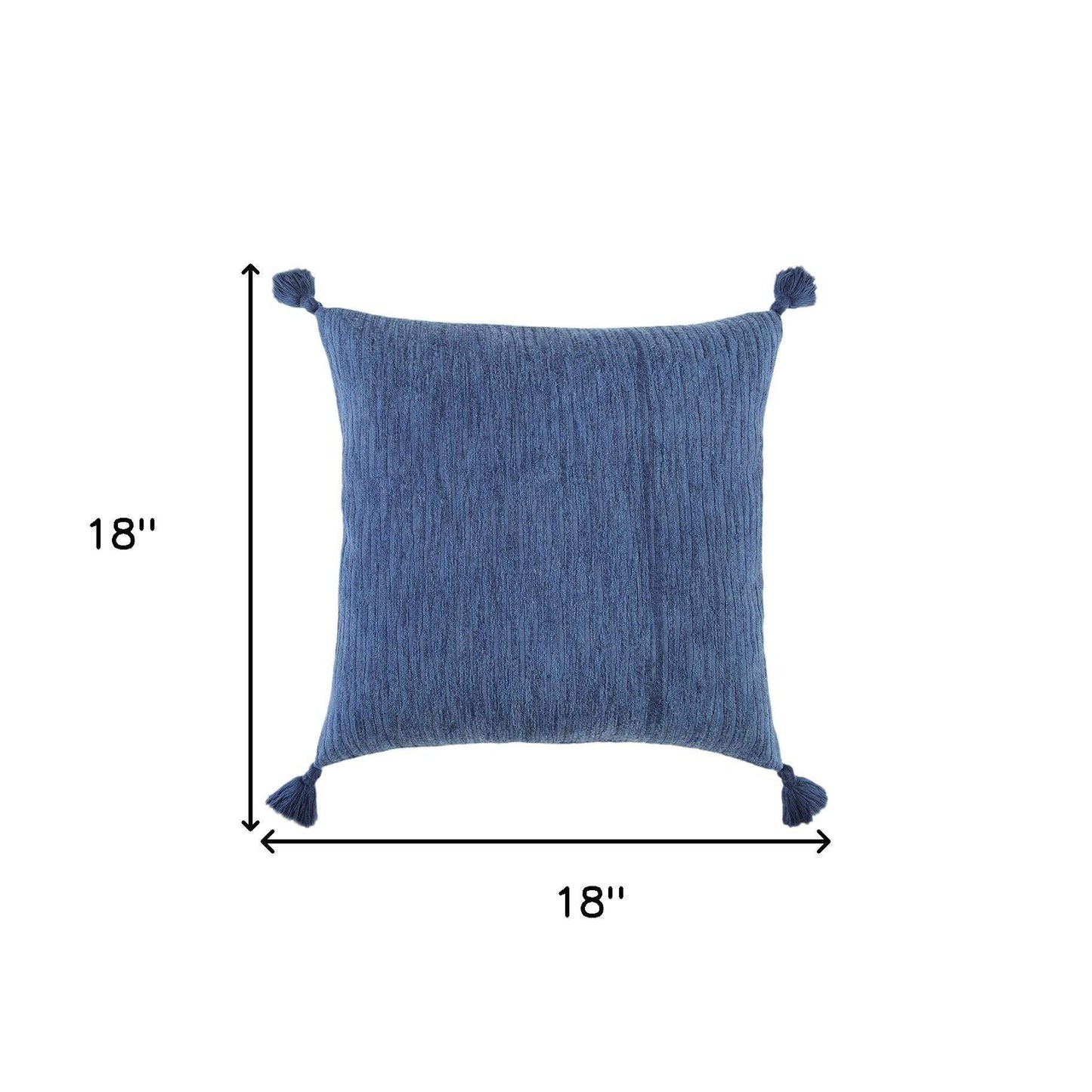 Navy Solid Tonal Abstract Stripe Throw Pillow - Homeroots - Flyclothing LLC