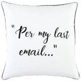 white 20" x 20" Poly Filled Pillow - Homeroots