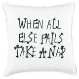 Black and White Take A Nap Throw Pillow - Homeroots
