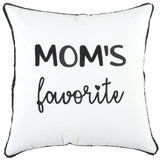 Black and White Moms Favorite Modern Throw Pillow - Homeroots