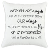 Black and White Women Are Angels Throw Pillow - Homeroots