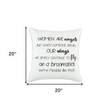 Black and White Women Are Angels Throw Pillow - Homeroots - Flyclothing LLC
