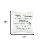 Black and White Women Are Angels Throw Pillow - Homeroots - Flyclothing LLC