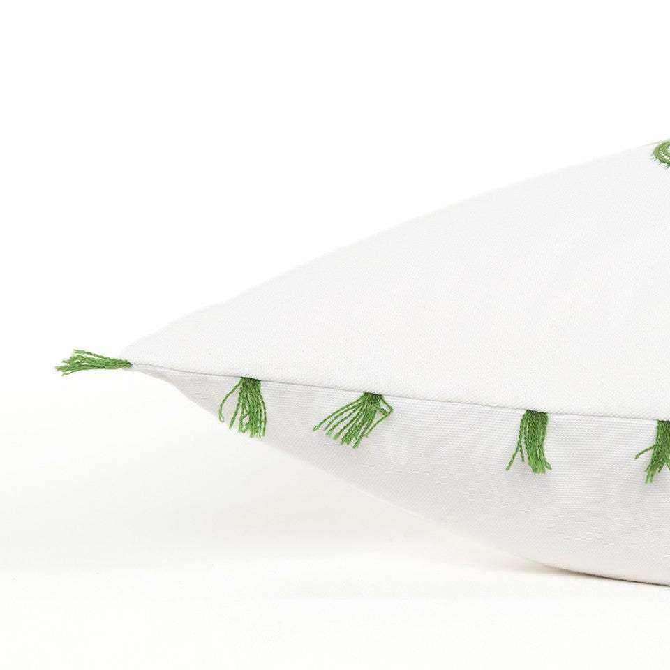 White Green Climb A Cactus Throw Pillow - Homeroots - Flyclothing LLC