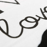 Black and White Live Love Bark Modern Throw Pillow - Homeroots - Flyclothing LLC