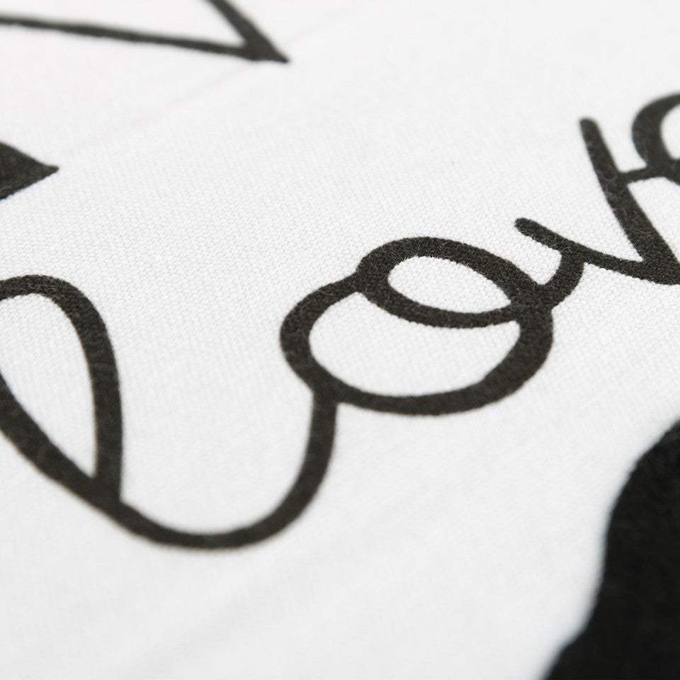 Black and White Live Love Bark Modern Throw Pillow - Homeroots - Flyclothing LLC