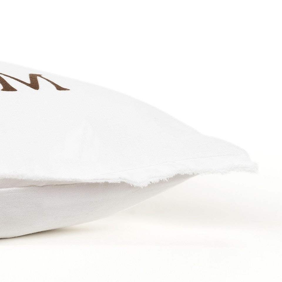Brown and White Get Off My Nuts Modern Throw Pillow - Homeroots - Flyclothing LLC