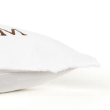 Brown and White Get Off My Nuts Modern Throw Pillow - Homeroots