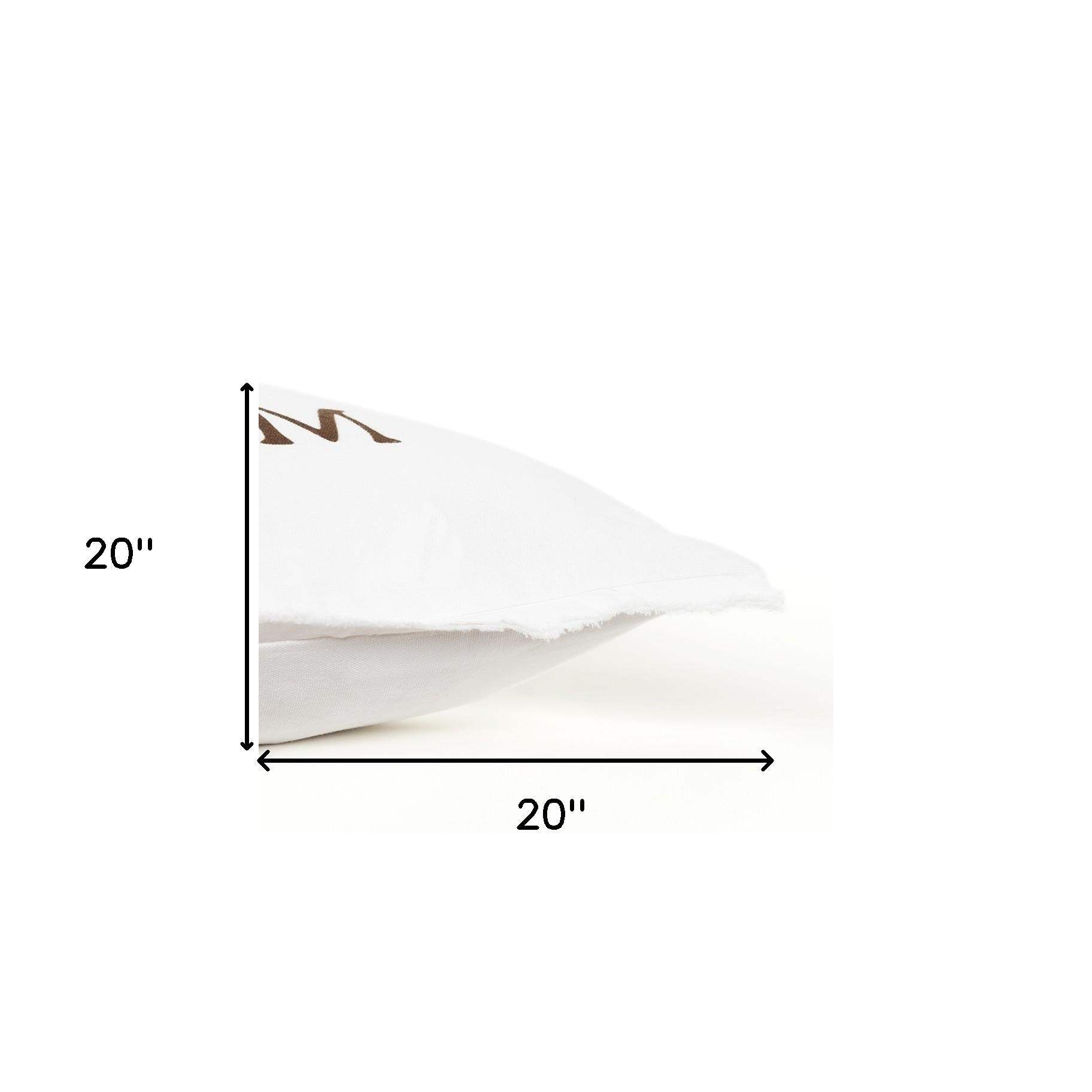 Brown and White Get Off My Nuts Modern Throw Pillow - Homeroots - Flyclothing LLC