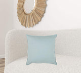 Blue Solid Light Textured Modern Throw Pillow - Homeroots - Flyclothing LLC