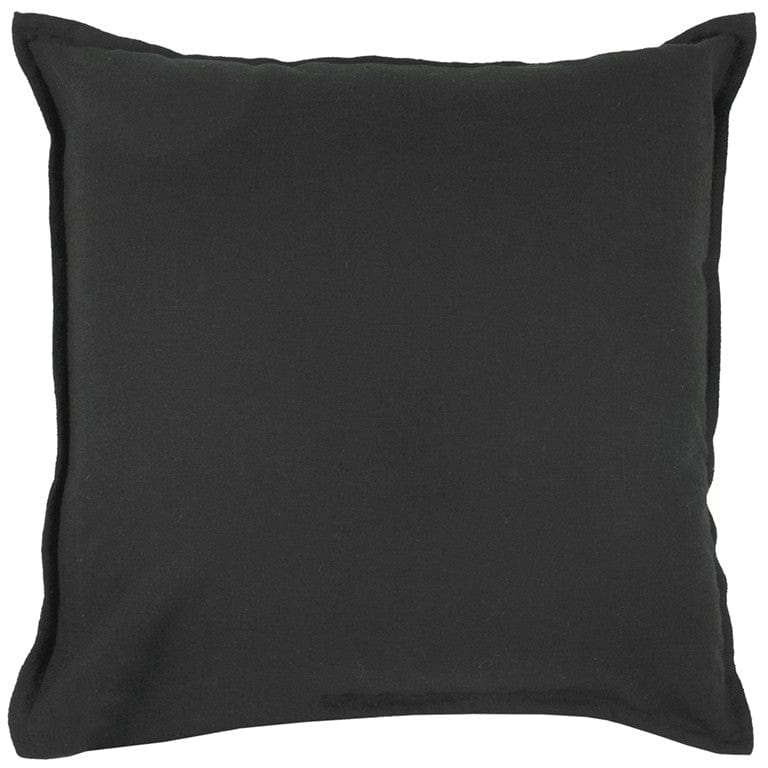 Black Solid Light Textured Modern Throw Pillow - Homeroots