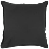 Black Solid Light Textured Modern Throw Pillow - Homeroots