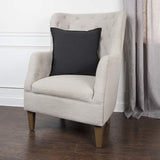 Black Solid Light Textured Modern Throw Pillow - Homeroots - Flyclothing LLC