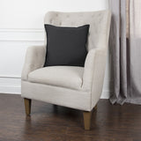 Black Solid Light Textured Modern Throw Pillow - Homeroots