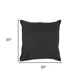 Black Solid Light Textured Modern Throw Pillow - Homeroots