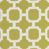 22" Green and White Quatrefoil Indoor Outdoor Throw Pillow - Homeroots