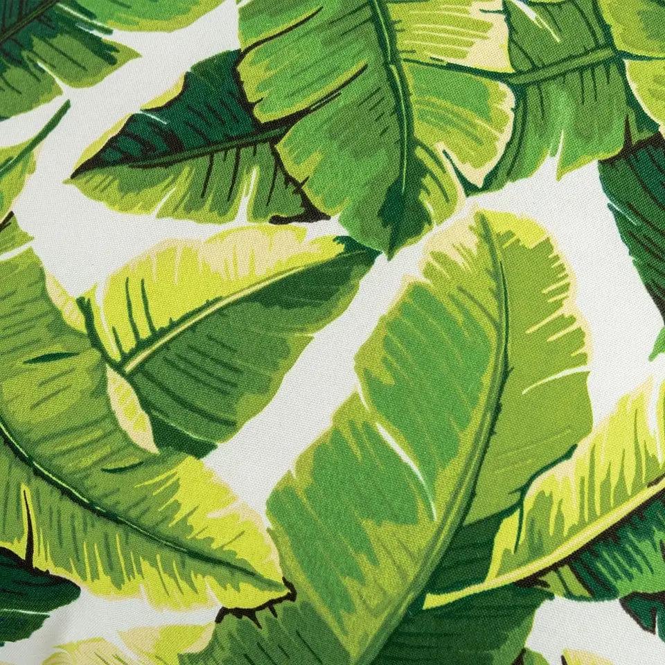 22" Green and White Tropical Indoor Outdoor Throw Pillow - Homeroots