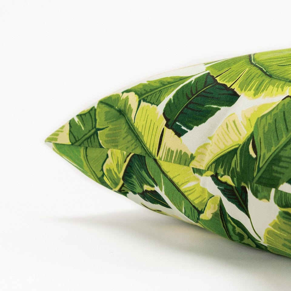22" Green and White Tropical Indoor Outdoor Throw Pillow - Homeroots