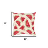Set of Two 22" X 22" Red Indoor Outdoor Throw Pillow Cover & Insert - Homeroots - Flyclothing LLC