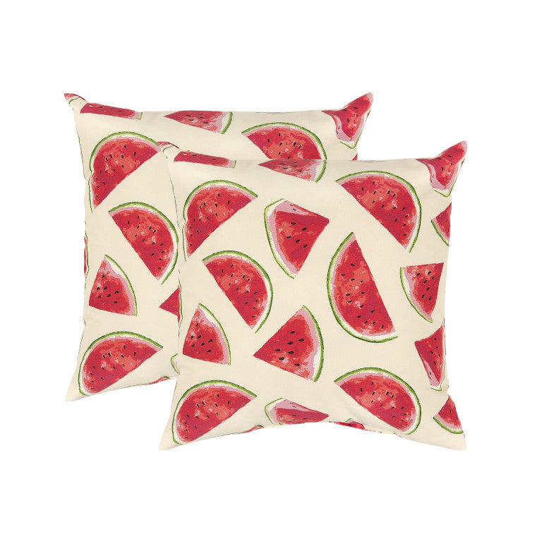 Set of Two 22" X 22" Red Indoor Outdoor Throw Pillow Cover & Insert - Homeroots - Flyclothing LLC