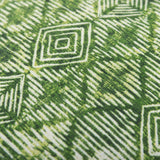 22" Green Ikat Diamond Indoor Outdoor Throw Pillow - Homeroots
