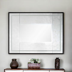 32" Silver Wood Framed Accent Mirror - Homeroots