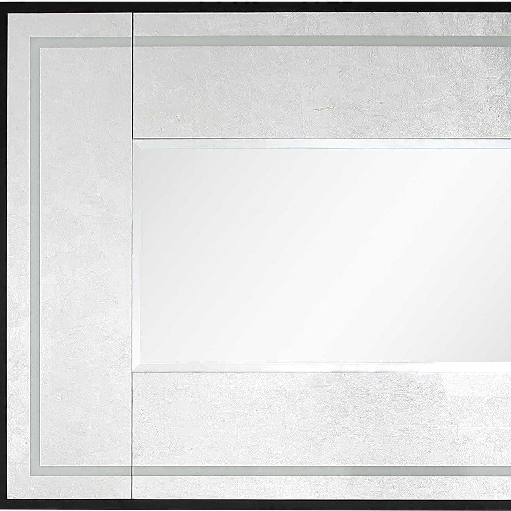 32" Silver Wood Framed Accent Mirror - Homeroots