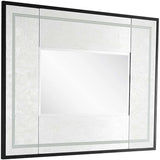32" Silver Wood Framed Accent Mirror - Homeroots