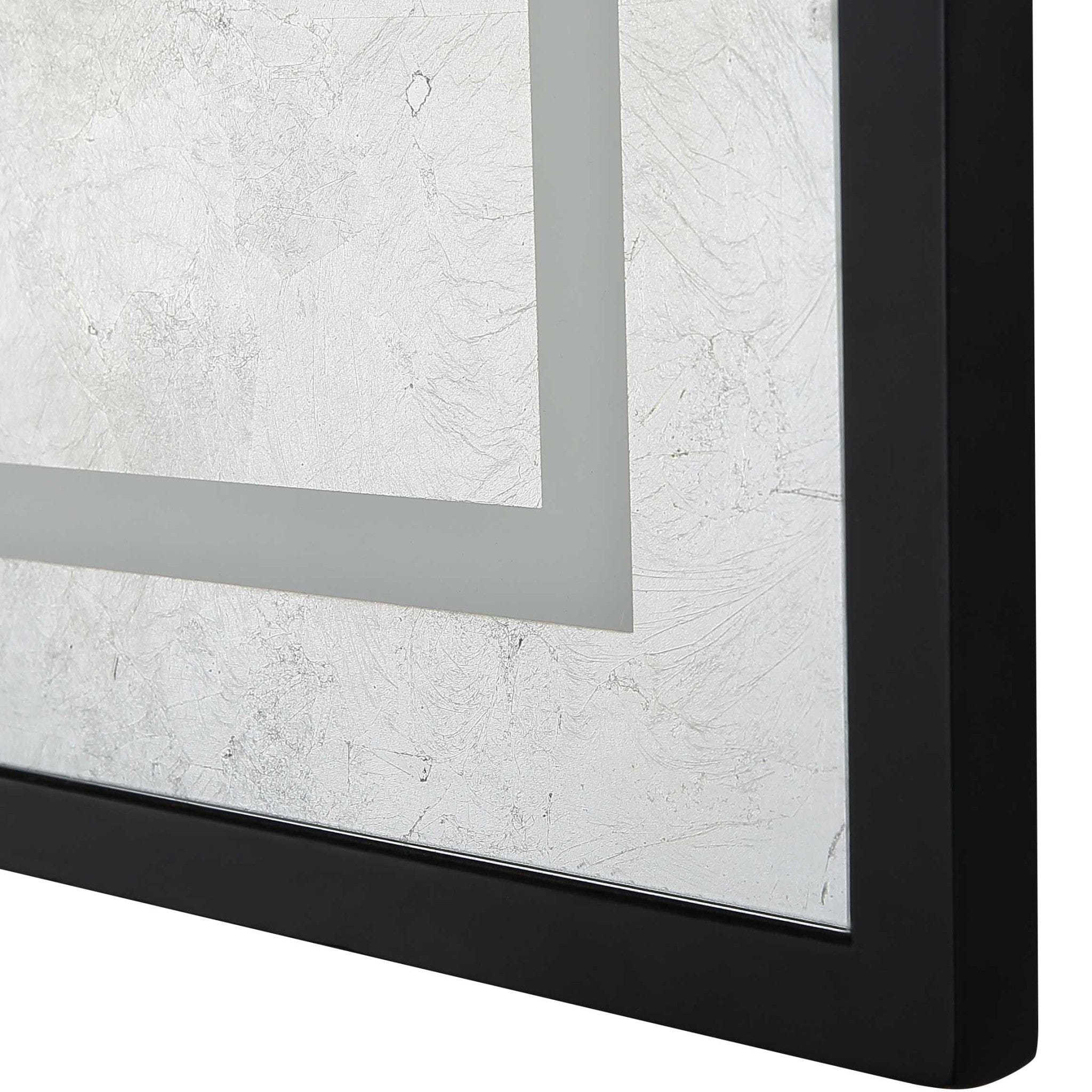 32" Silver Wood Framed Accent Mirror - Homeroots