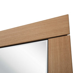 35" Brown Square Accent Wood Mirror - Homeroots