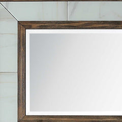 32" Brown Wood Framed Accent Mirror - Homeroots