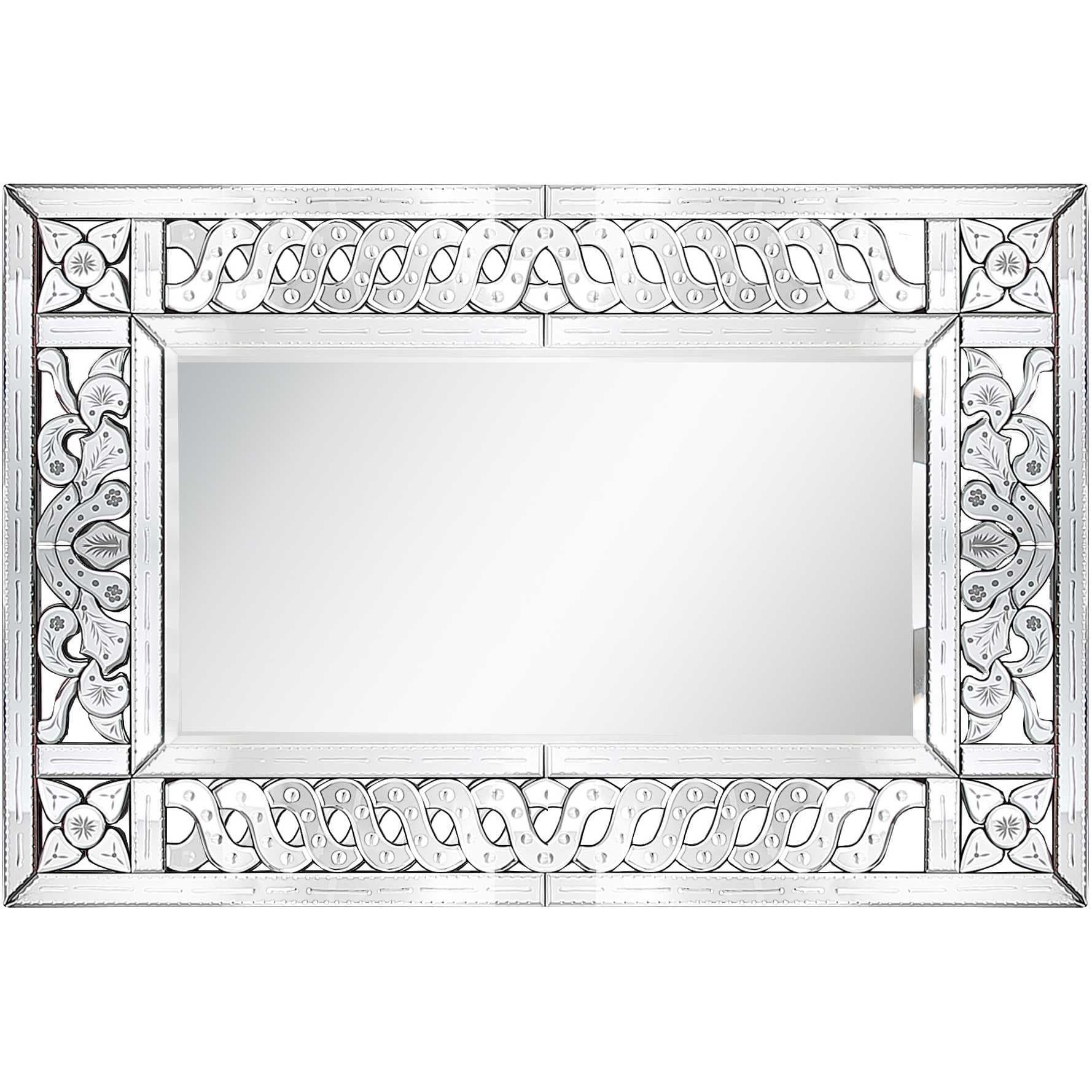 32" Clear Wood Framed Accent Mirror - Homeroots