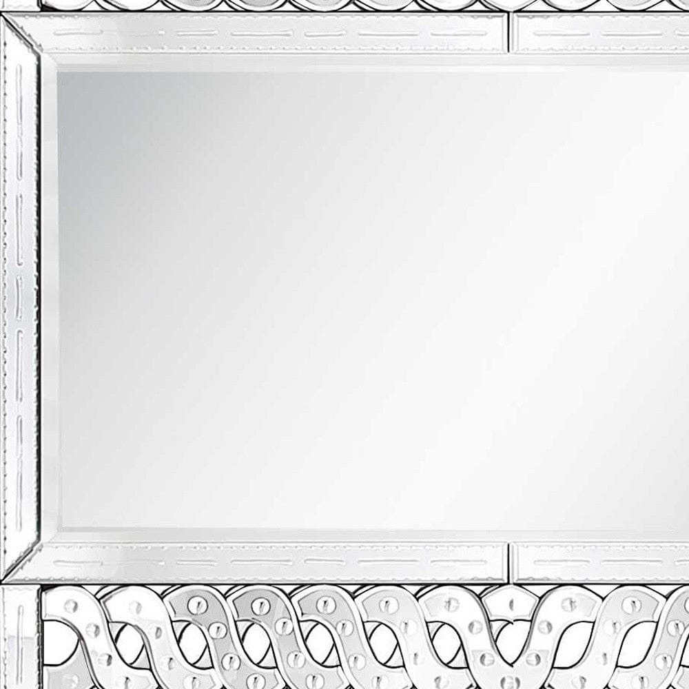 32" Clear Wood Framed Accent Mirror - Homeroots