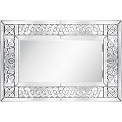 32" Clear Wood Framed Accent Mirror - Homeroots