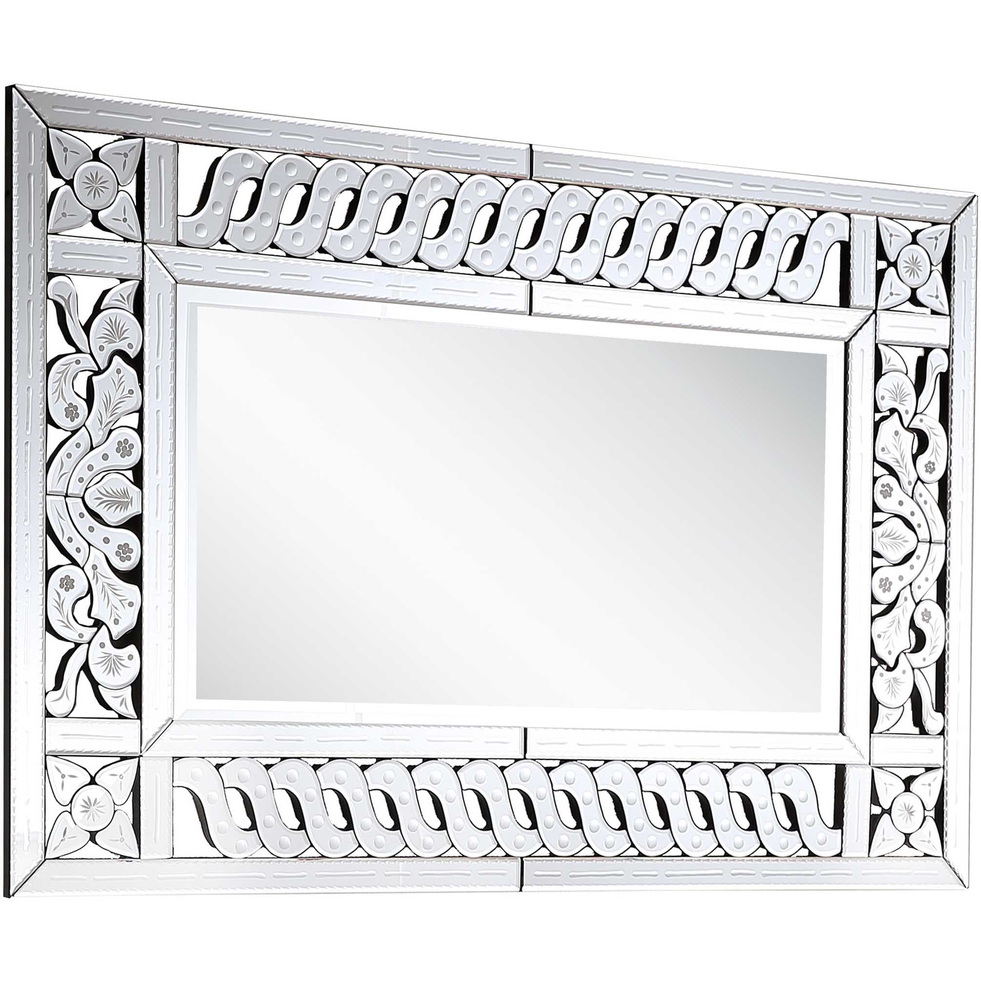 32" Clear Wood Framed Accent Mirror - Homeroots