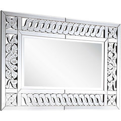 32" Clear Wood Framed Accent Mirror - Homeroots