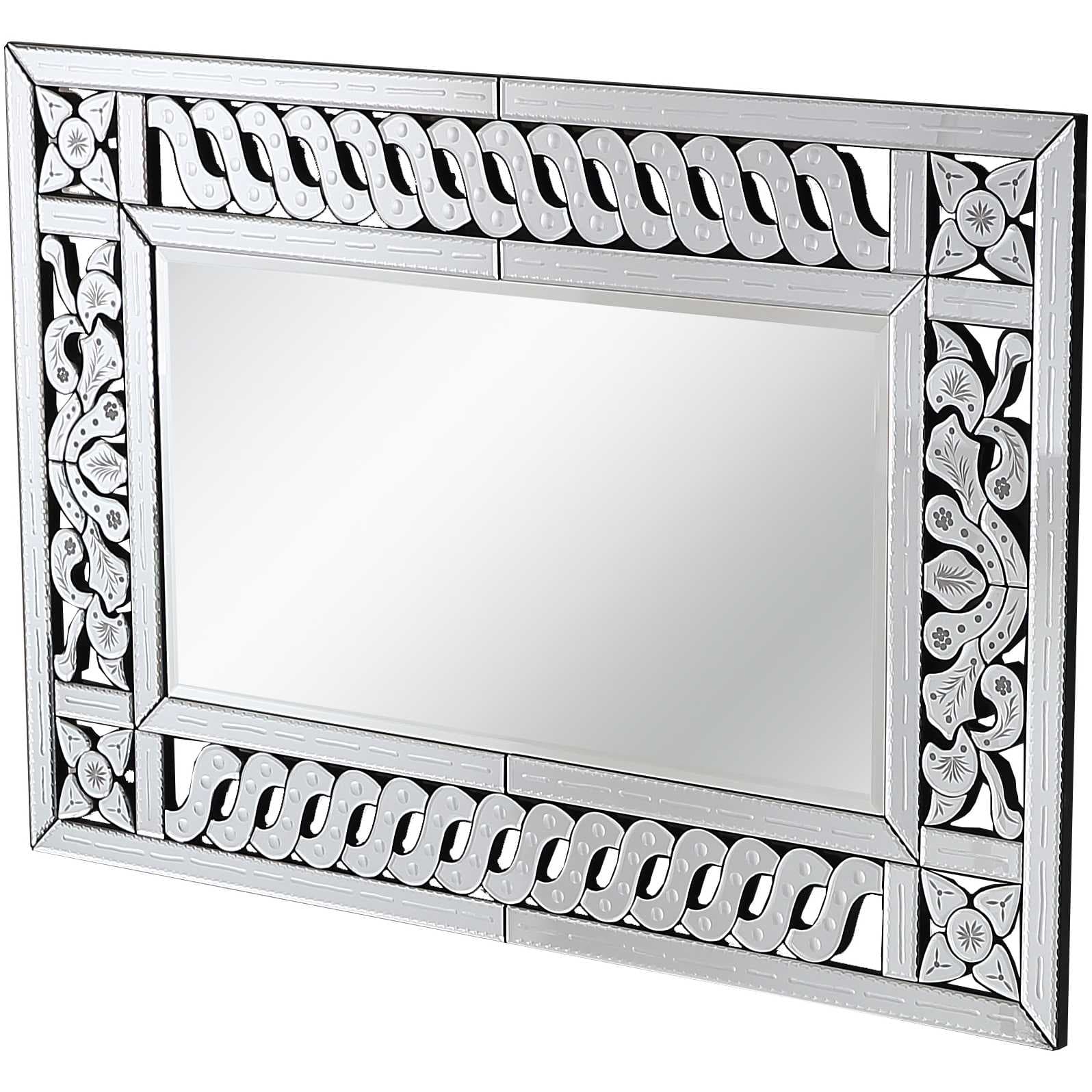 32" Clear Wood Framed Accent Mirror - Homeroots