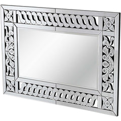 32" Clear Wood Framed Accent Mirror - Homeroots