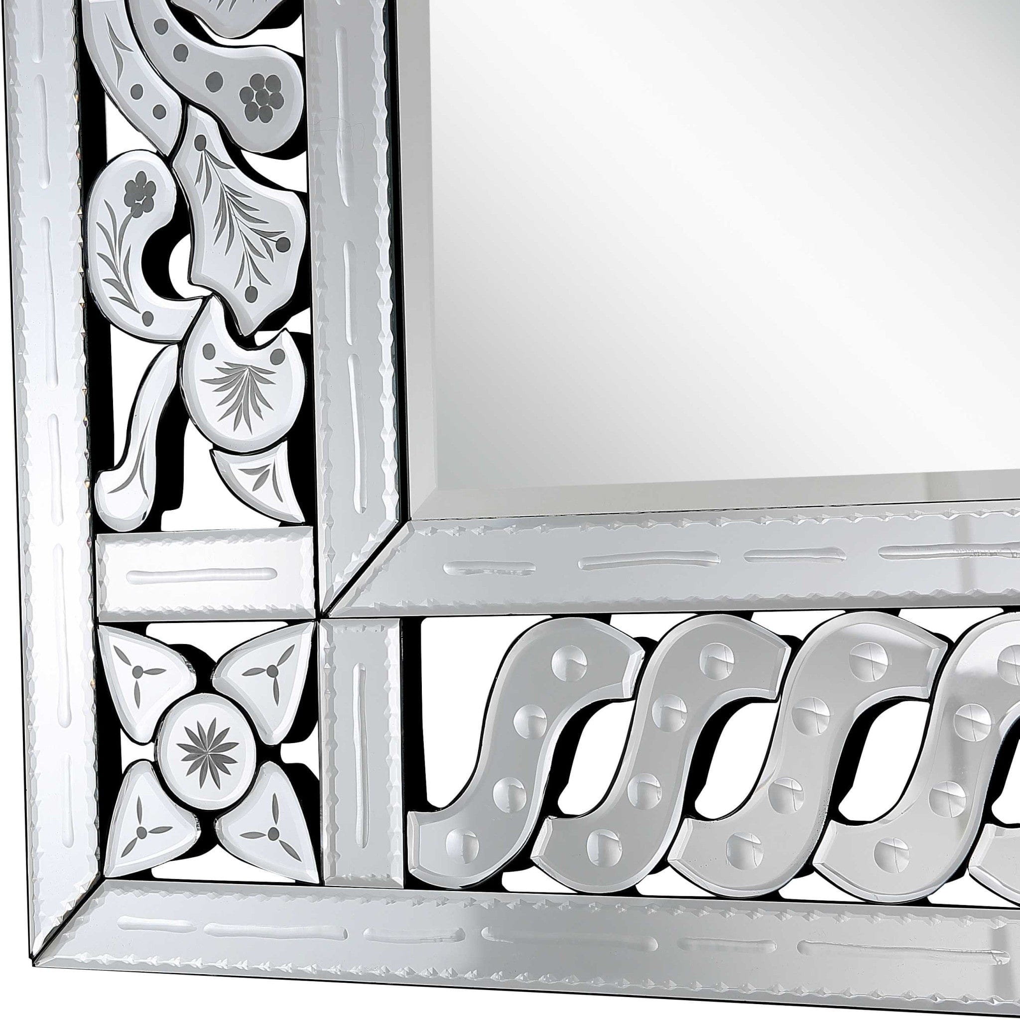 32" Clear Wood Framed Accent Mirror - Homeroots